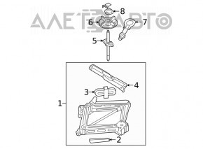 Ключ балонный гаечный Ford Escape MK4 20-26