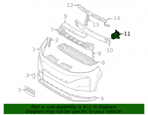 Armătură bară față dreapta Nissan Murano 25-26