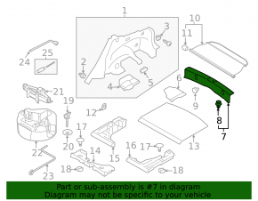 Накладка проема багажника Subaru Impreza 5d 17-23