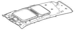 Обшивка потолка Mercedes X247 GLB 20-26 черная под панораму