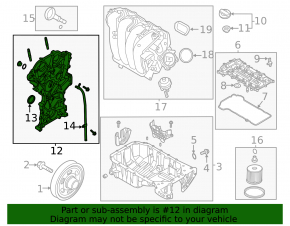 Передняя крышка двигателя Hyundai Elantra 21-26 2.0 G4NS