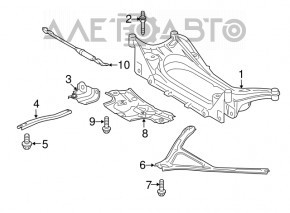 Подрамник передний Lexus IS 14-24 RWD