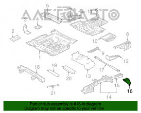Suport de tractare dreapta Lexus RX350 RX450h 10-15