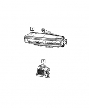 Противотуманная фара птф левая Jeep Grand Cherokee WL 22-24 LED тип 2