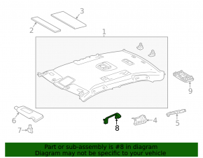 Ручка потолка передняя левая Toyota Camry v50 12-14 usa беж