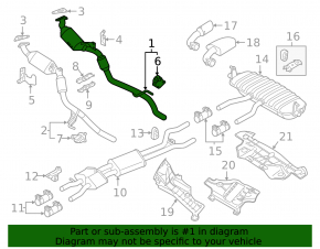 Приемная труба с катализатором передняя VW Touareg 11-17 3.6