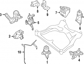 Подушка двигателя правая Nissan Pathfinder 22-25 3.5