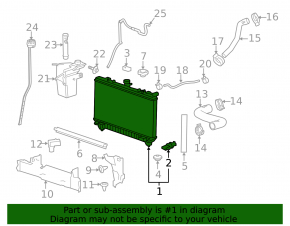 Radiator de răcire cu apă pentru Chevrolet Camaro 12-15 SS, 6.2, transmisie manuală