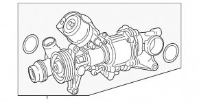 Pompă de apă pentru Mercedes GLC 300/350e 16-19