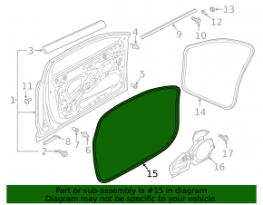 Уплотнитель двери передней левой Volkswagen ID.4 21-22