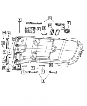 Ручка потолка передняя левая Dodge Journey 11-20 серая