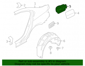 Корпус лючка бензобака BMW 3 G20 19-26 2.0T, B58, S58 с замком