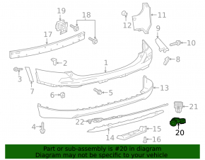 Парктроник переднего бампера Toyota Rav4 16-18 с кольцом