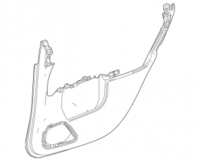 Panou decorativ ușă spate stânga Mercedes H247 GLA 20-26 piele neagră