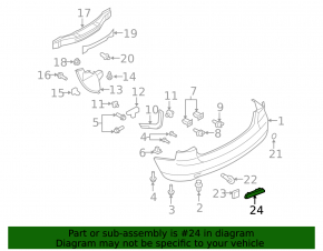Катафот в задний бампер правый Mazda CX-7 06-09