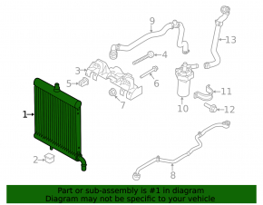 Radiator suplimentar dreapta pentru Land Rover Discovery 17-25 2.0, 3.0