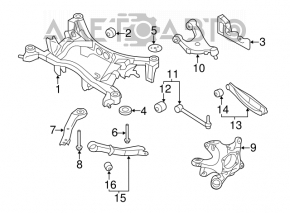 Подрамник задний Subaru Impreza 17-23 GK