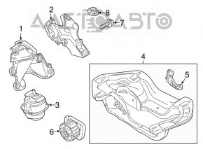 Кронштейн подушки двигателя левый BMW X5 E70 07-13 3.0