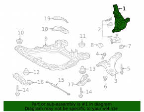 Цапфа передняя правая Lexus RX350 RX450h 16-22