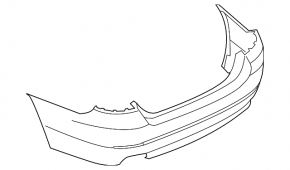 Бампер задний голый BMW 5 F10 14-16 под парктроники, Base