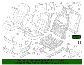 Управление сиденьем заднее левое 2 ряд BMW X7 G07 19-26 черный глянец с хром