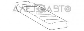 Bancheta din spate a celui de-al doilea rând pentru Toyota Camry v40 07-09, material textil, bej