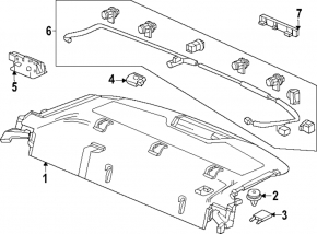 Полка задняя Honda Accord 23-26 черная, BOSE, со стоп сигналом