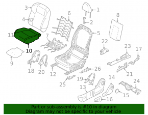 Водительское сидение Nissan Rogue 21-22 без airbag, механическое, ткань черно-серая JP built