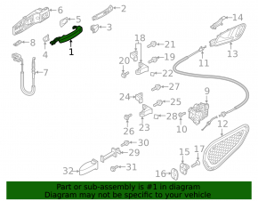 Ручка двери внешняя передняя левая Audi A3 8V 15-20