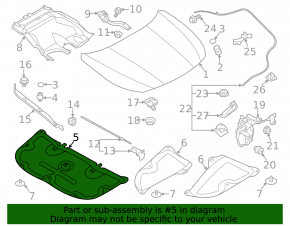 Изоляция капота Subaru Outback 20-23