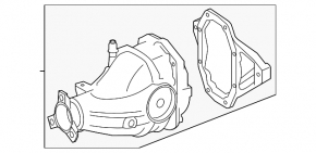 Задний дифференциал редуктор Mercedes W167 GLE 350 20-23 2.0T, RWD