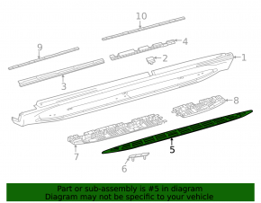 Ornament prag treaptă stânga Mercedes X167 GLS 450 580 20-26