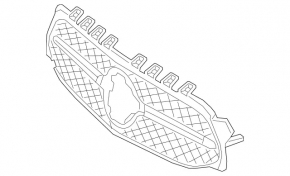 Решетка радиатора grill Mercedes A-class V177 19-22 с сетками, AMG pkg