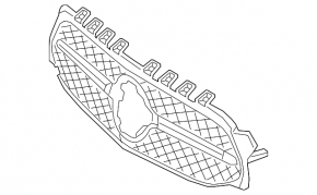 Решетка радиатора grill Mercedes A-class V177 19-22 с сетками, AMG pkg