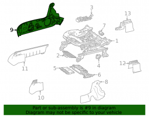 Накладка управления пассажирским сиденьем Mercedes A-class V177 19-22 черная, трещина в креплении