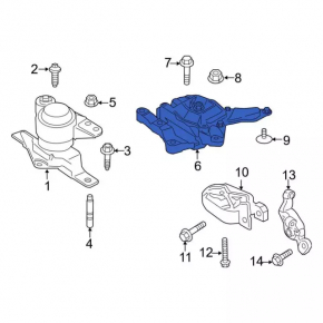 Подушка двигателя левая Ford C-max MK2 13-18