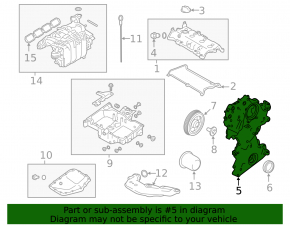 Передняя крышка двигателя Nissan Altima 19-24 2.5