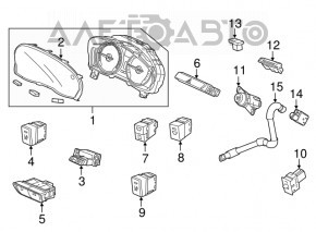 Кнопка парковочного ассистента Acura MDX 14-16