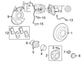 Диск тормозной передний левый Toyota Sequoia 08-16 355мм