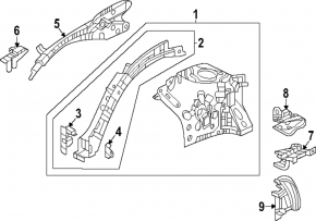 Четверть передняя левая Honda Civic XI FE/FL 22-26