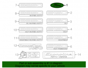Эмблема значок двери багажника Ford Transit Connect MK2 13-16