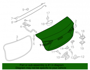 Capac portbagaj Mazda 3 14-18 BM fara spoiler