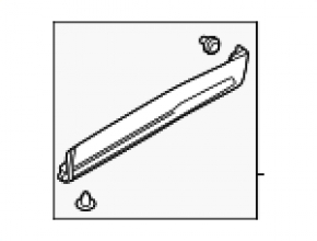 Ornament ușă spate stânga inferioară Mazda CX-90 24-26 inserție luminoasă, roșie