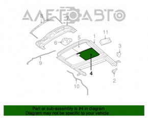 Perdeaua portbagajului Chrysler 200 11-14 negru