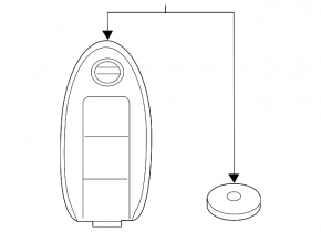 Ключ smart key Nissan Rogue 14-17 4 кнопки