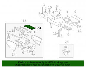 Подлокотник Toyota Prius 30 12-15 ткань, темно-серый, потертости