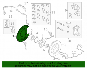 Capac disc de frână spate dreapta Land Rover Discovery 17-23