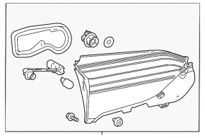 Lampa interioară ușă portbagaj dreapta Toyota Rav4 19- fabricat în SUA