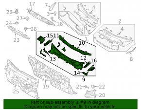 Поддон дворников металл Mazda CX-5 13-16