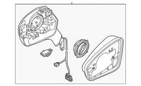 Oglinda laterala stanga Semnalizator Volkswagen ID.4 21-23, incalzita, reglare automata, BSM